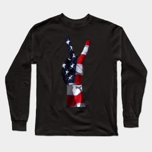 A Victory Sign By Deaf People To Show The Awareness To Deaf Long Sleeve T-Shirt